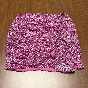 INTERMIX Pink and Purple Mini Skirt